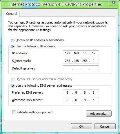 Konfigurasi Ethernet